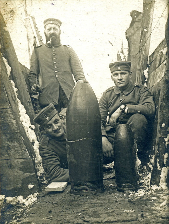 British duds collected in the IR 182 trenches in winter 1915-16