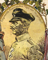 Colour postcard commemorating the first anniversary of RIR 245 on 25th August 1915