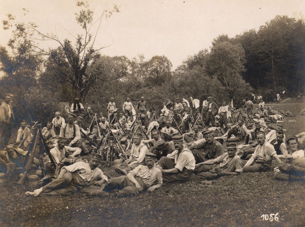 Unidentified Saxon infantry (almost certainly from 241.ID) in reserve in Galicia in July 1917.