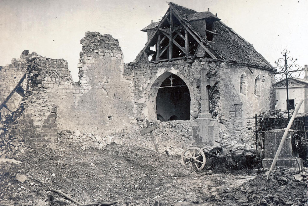 Hans Berthelen's photo of the village church seen from the cemetery wall
