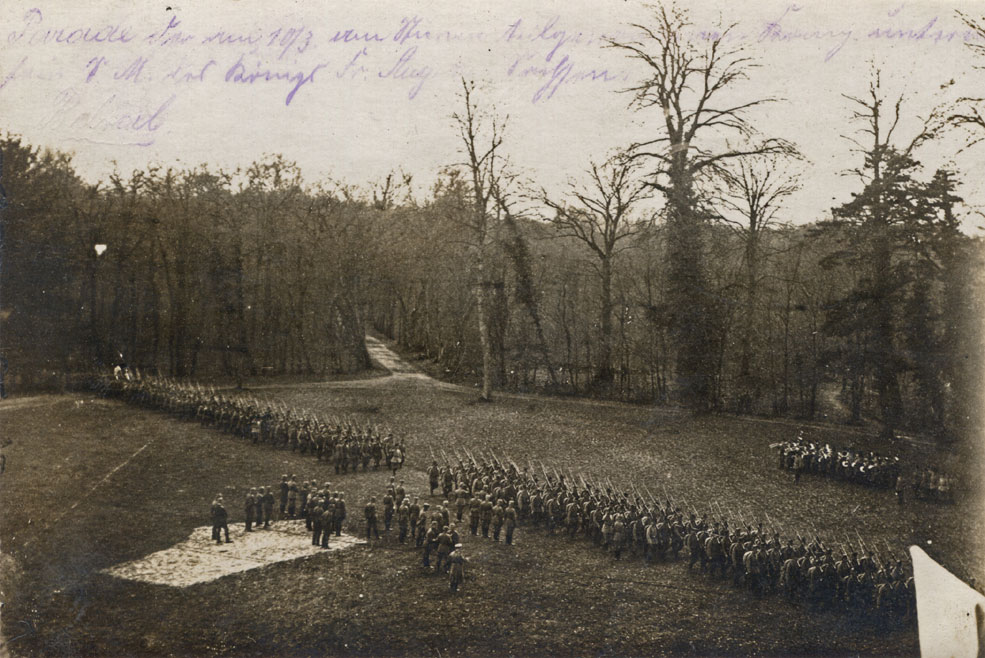 H.M. King Friedrich August III of Saxony reviewing SR 108 on 22nd March 1916