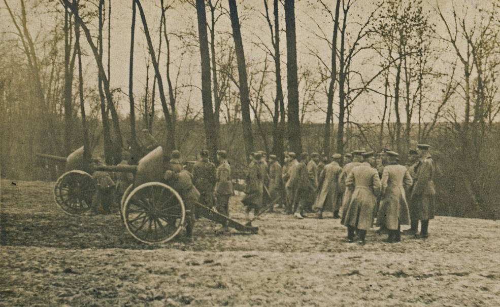 Testing of 5.7cm Nordenfelt fortress guns, apparently by artillerymen of XII. Armeekorps early in 1915