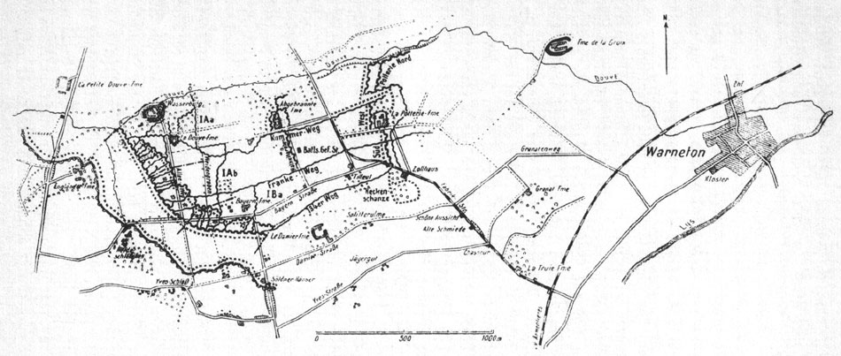 Partial map of the sector of Detachement von der Decken