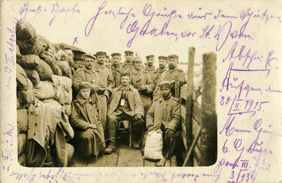 Part of 3. Kompagnie / IR 134 on 20 February 1915 near St.Yvon